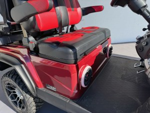 Burgundy Evolution Maverick two plus two golf cart SC 04